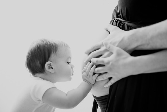 Ian and Morgan second baby maternity studio photo session